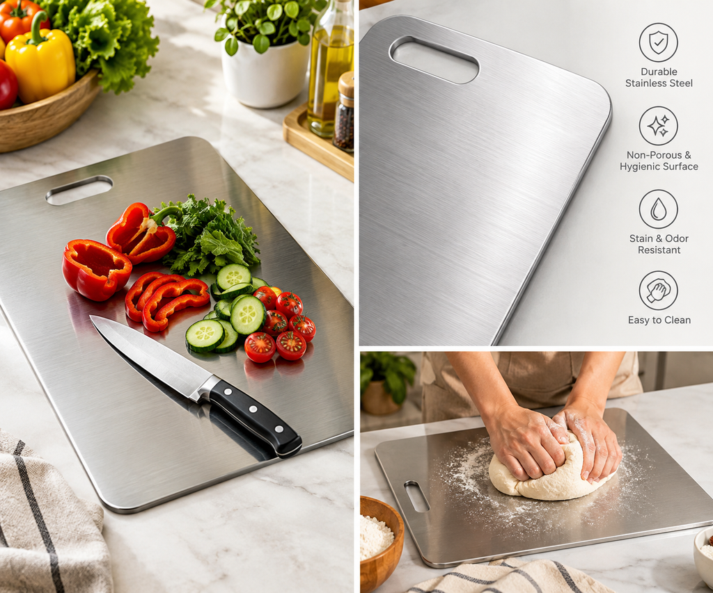 Premium Kitchen Stainless Steel Cutting Board